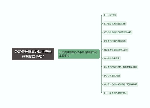 公司债券募集办法中应当载明哪些事项?