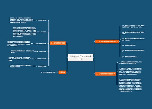 企业债券发行基本条件是什么