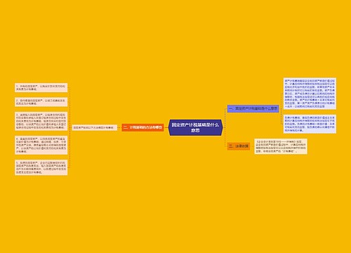固定资产计税基础是什么意思