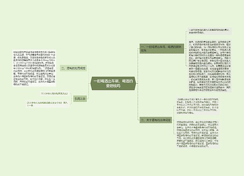 一起喝酒出车祸，喝酒的要赔钱吗