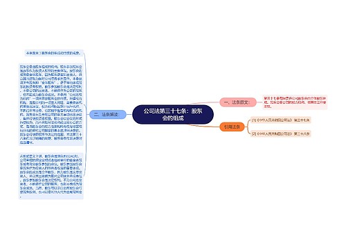 公司法第三十七条：股东会的组成