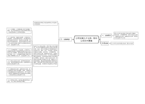 公司法第九十七条：股份公司文件置备