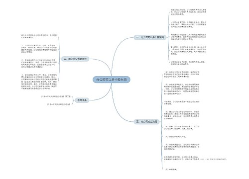 分公司可以多个股东吗