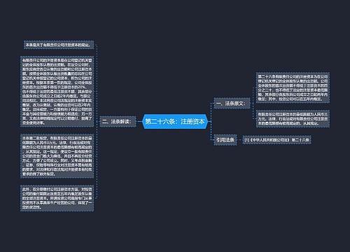 第二十六条：注册资本