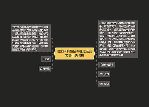 附加限制性条件批准经营者集中的情形