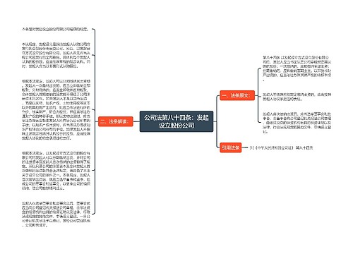 公司法第八十四条：发起设立股份公司