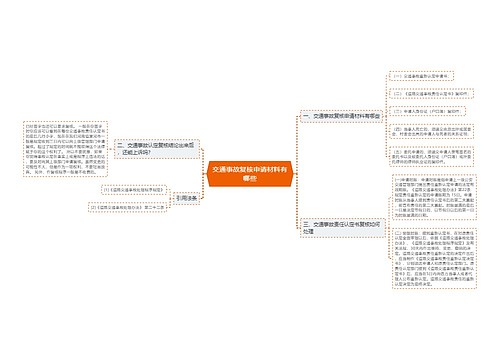 交通事故复核申请材料有哪些