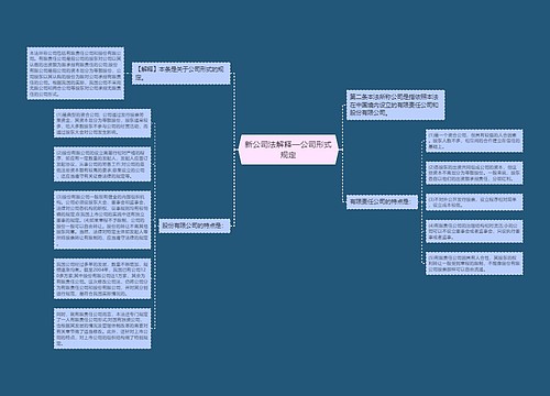 新公司法解释—公司形式规定