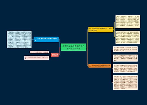 不缴纳企业所得税的个人独资企业的规定