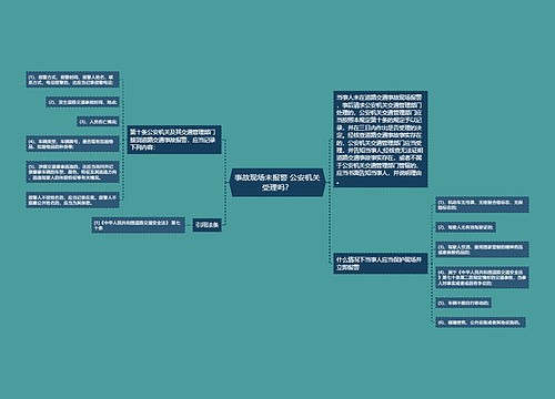 事故现场未报警 公安机关受理吗？