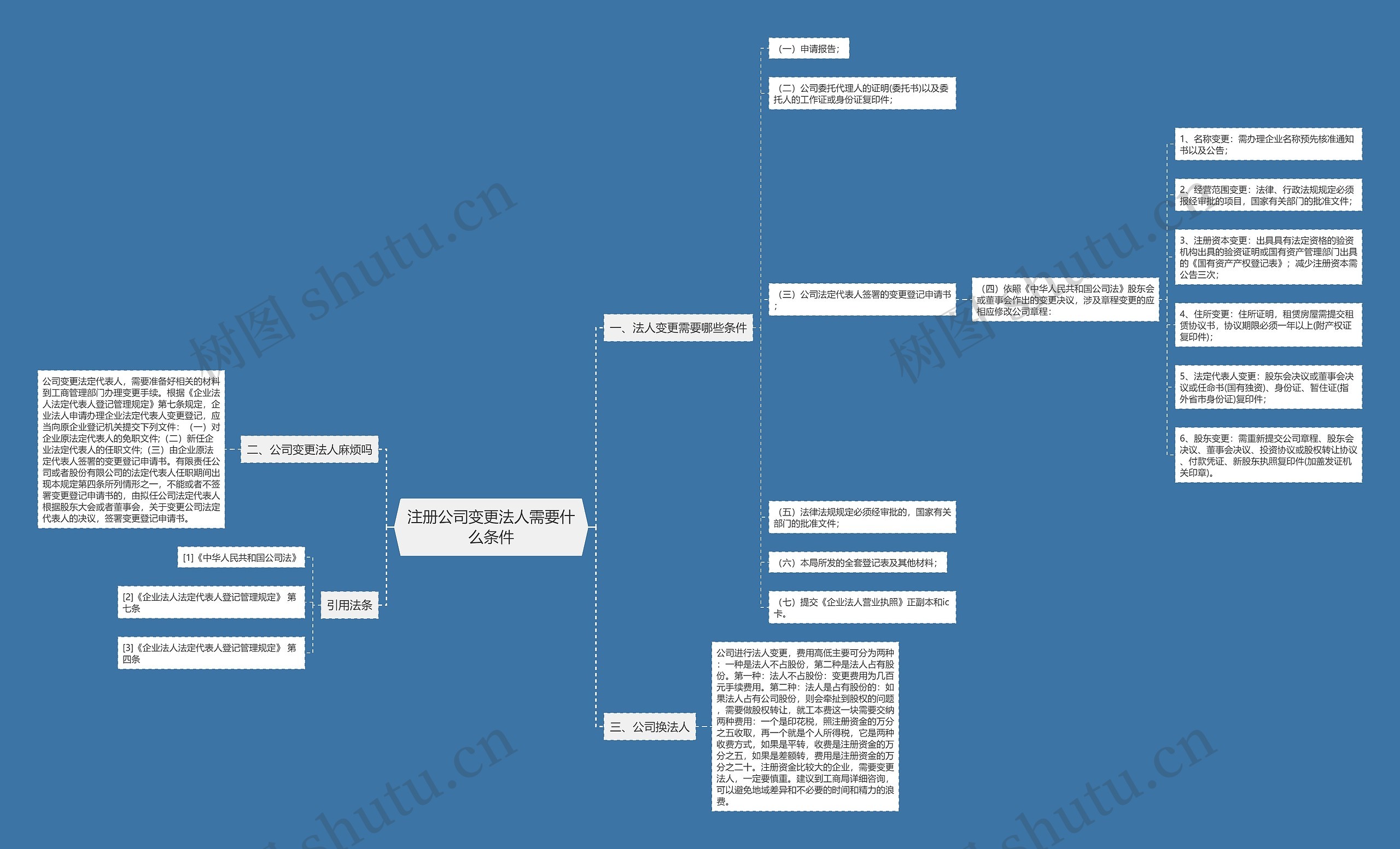 注册公司变更法人需要什么条件思维导图