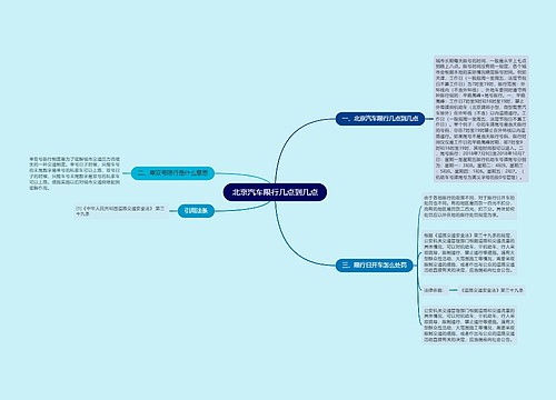 北京汽车限行几点到几点