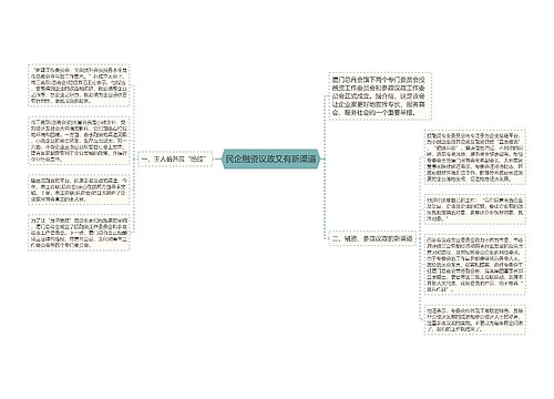 民企融资议政又有新渠道