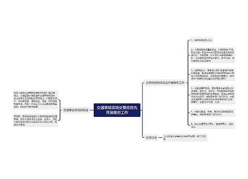 交通事故现场交警应首先开展哪些工作