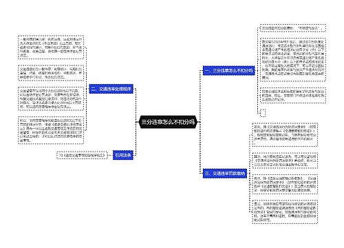 三分违章怎么不扣分吗