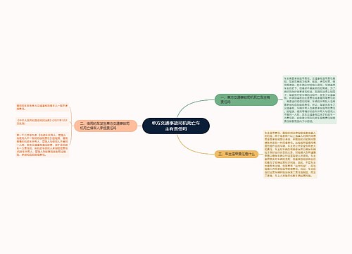 单方交通事故司机死亡车主有责任吗