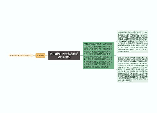 离开现场不等于逃逸 保险公司照单赔