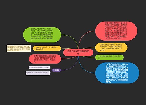 应该怎样保护交通事故现场