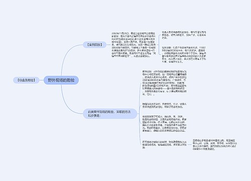 野外现场的勘验