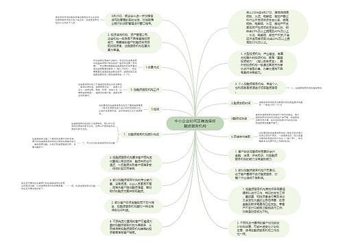 中小企业如何正确选择投融资服务机构