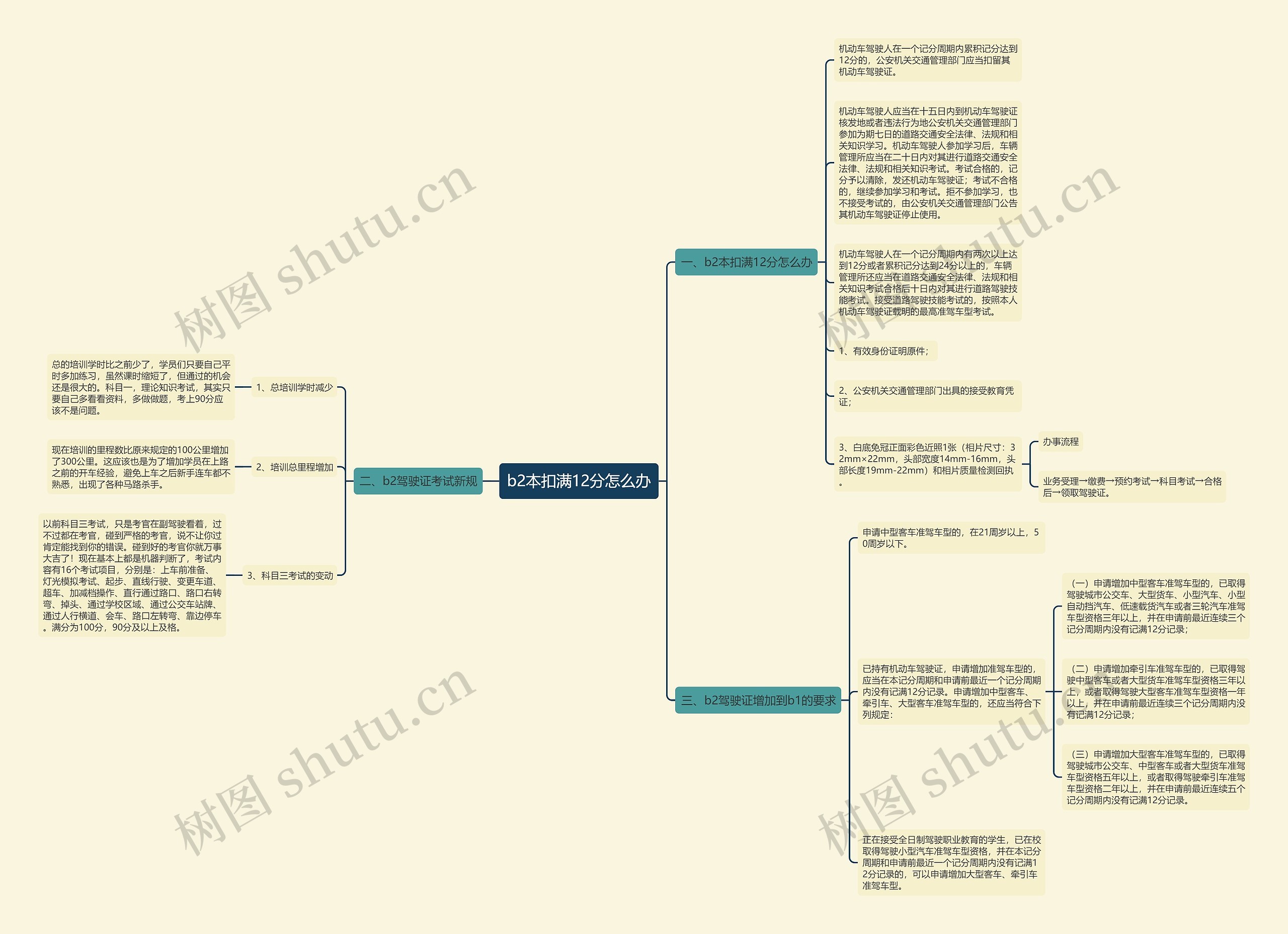 b2本扣满12分怎么办思维导图