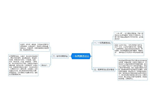 一车两牌违法么