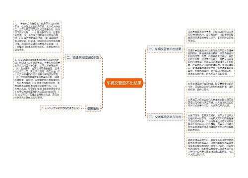 车祸交警查不出结果