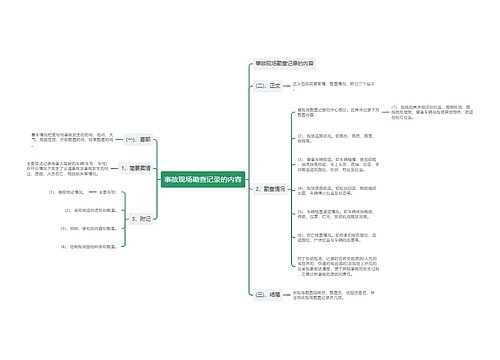 事故现场勘查记录的内容