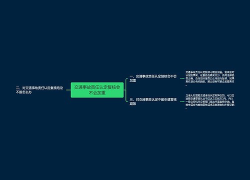 交通事故责任认定复核会不会加重