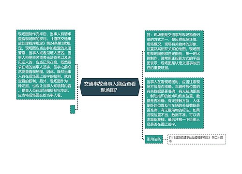 交通事故当事人能否查看现场图？