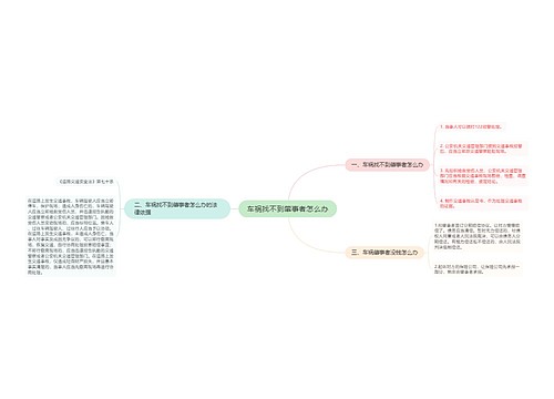 车祸找不到肇事者怎么办