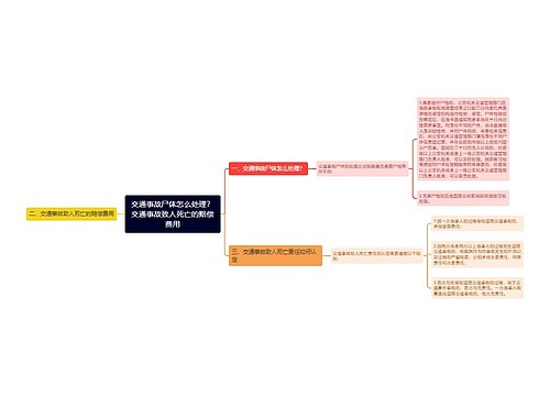 交通事故尸体怎么处理？交通事故致人死亡的赔偿费用