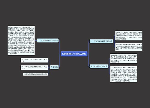 车辆逾期未年检怎么补检