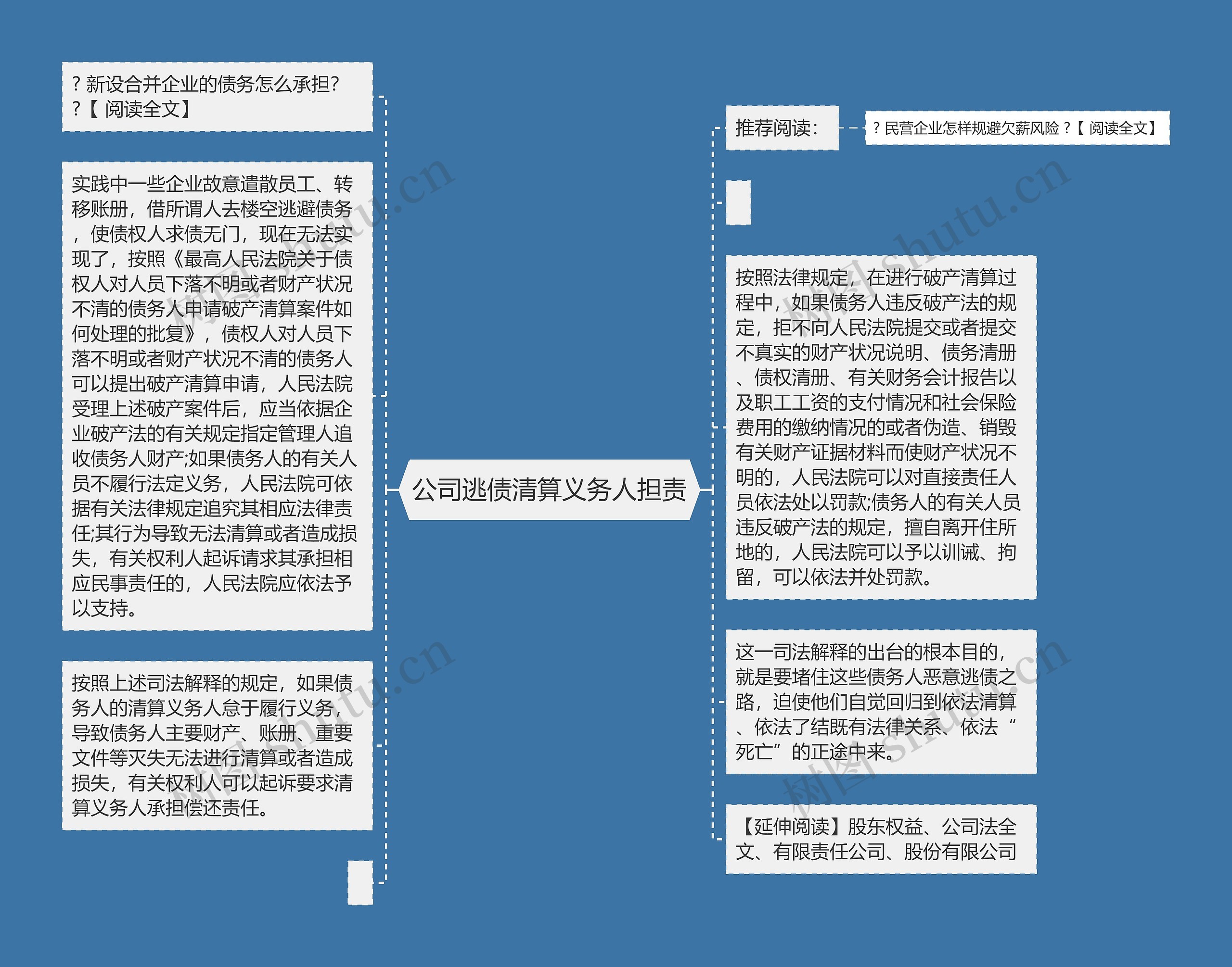 公司逃债清算义务人担责思维导图