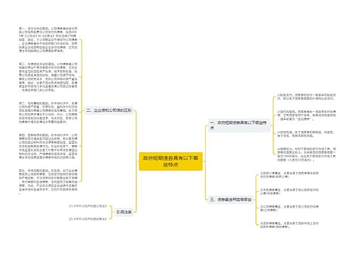 政府短期债券具有以下哪些特点