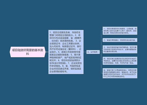 项目融资所需要的基本资料