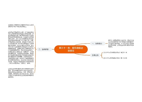 第三十一条：股东瑕疵出资责任