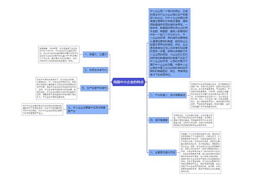 我国中小企业的特点