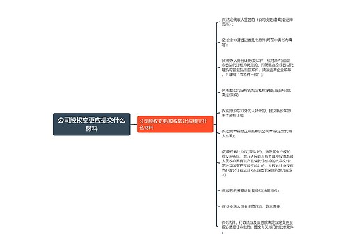 公司股权变更应提交什么材料