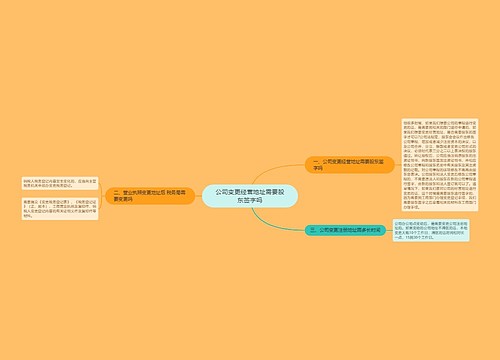 公司变更经营地址需要股东签字吗