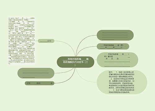 _____市地方税务局_____局税收强制执行决定书（二）