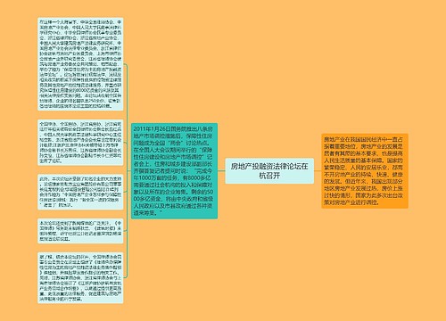 房地产投融资法律论坛在杭召开