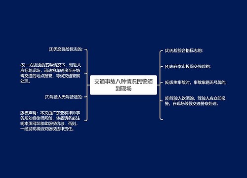 交通事故八种情况民警须到现场