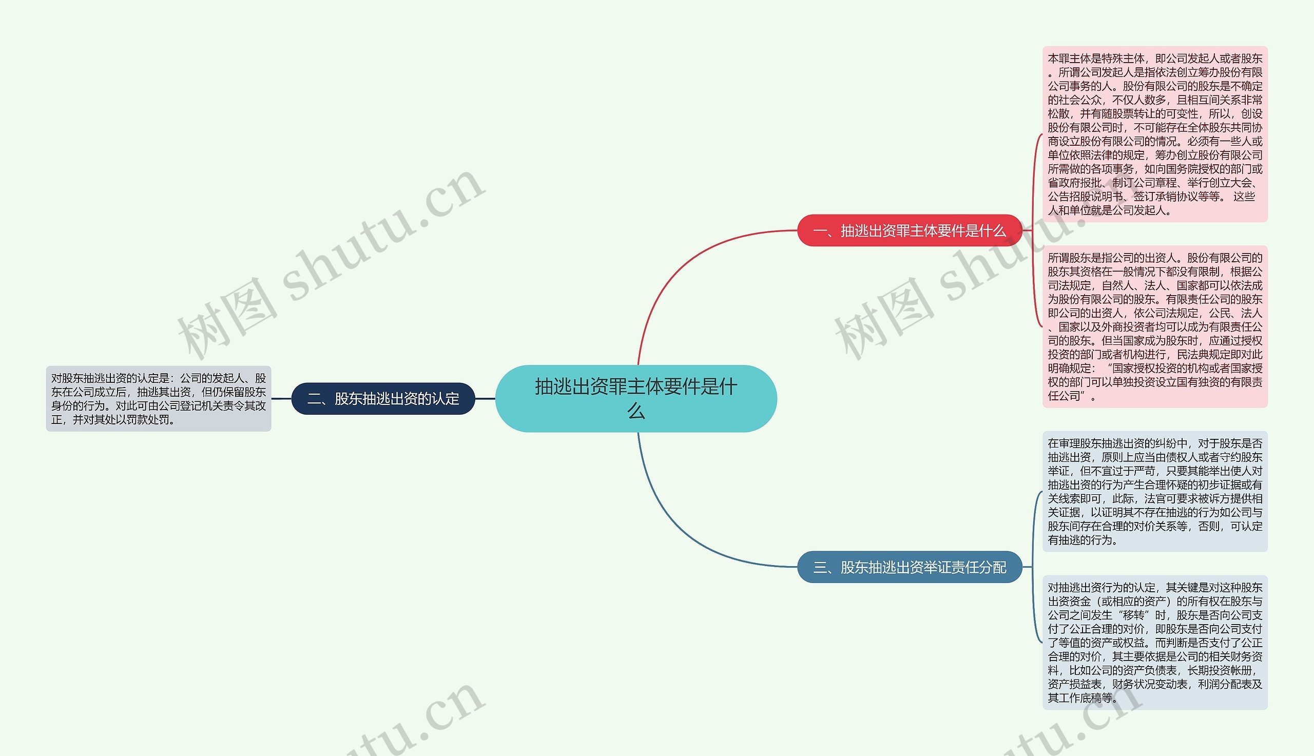 抽逃出资罪主体要件是什么思维导图