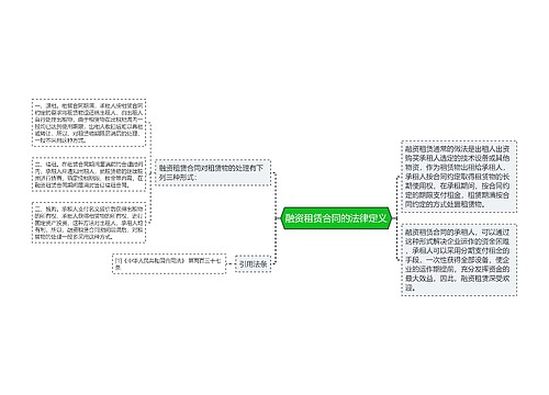 融资租赁合同的法律定义