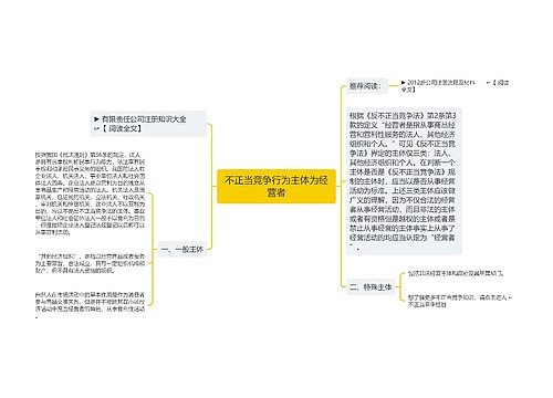 不正当竞争行为主体为经营者