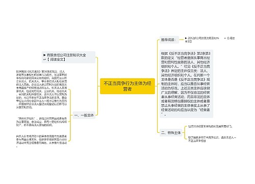 不正当竞争行为主体为经营者