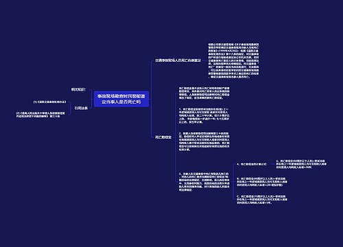 事故现场勘查时民警能鉴定当事人是否死亡吗