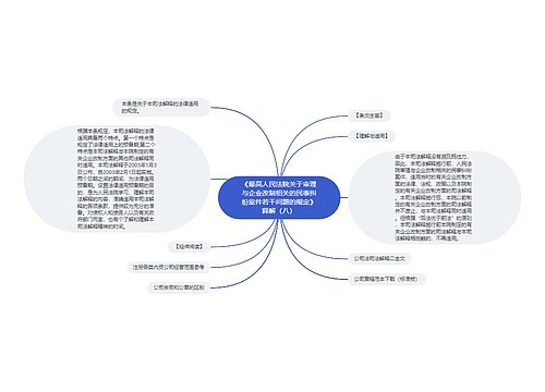 《最高人民法院关于审理与企业改制相关的民事纠纷案件若干问题的规定》释解（八）