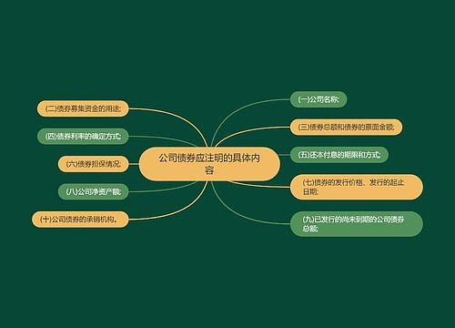 公司债券应注明的具体内容